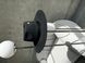 Women's felt fedora hat with decor and chain, black