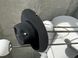 Women's felt fedora hat with decor and chain, black