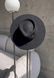 Women's felt fedora hat with decor and chain, black