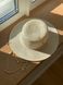 Капелюх канотьє з соломи сізаль з декором мушлями та ланцюжком
