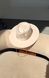 Women's felt fedora hat with decor and chain, beige