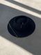 Women's felt boater hat with decor and chain, black