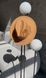 Women's felt fedora hat with decor and chain, camel with 7 cm brim