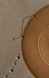 Women's felt fedora hat with decor and chain, camel with 7 cm brim