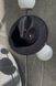 Women's felt fedora hat with decor and chain, black with 7 cm brim