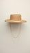 Women's bao straw boater hat with decor premium line