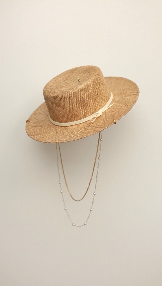Women's bao straw boater hat with decor premium line