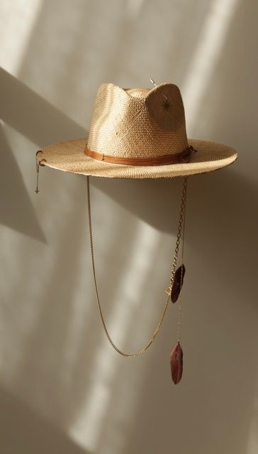 Women's straw  fedora hat with decor premium line