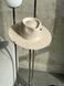 Women's felt fedora hat with decor and chain, beige